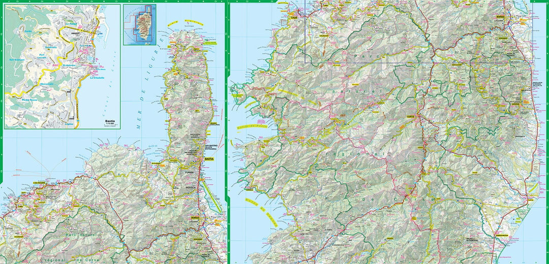 Carte routière plastifiée - Corse | Express Map carte pliée Express Map 