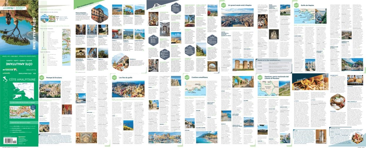 Carte routière plastifiée - Côte Amalfitaine (Naples, Pompéi, Capri, Cilento) | Michelin carte routière Michelin