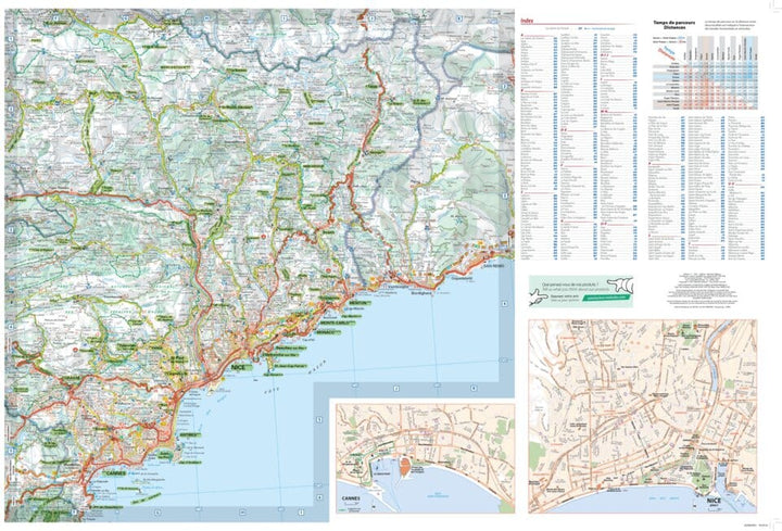 Carte routière plastifiée - Côte d'Azur (Hyères, Cannes, Nice, Menton) | Michelin carte pliée Michelin 