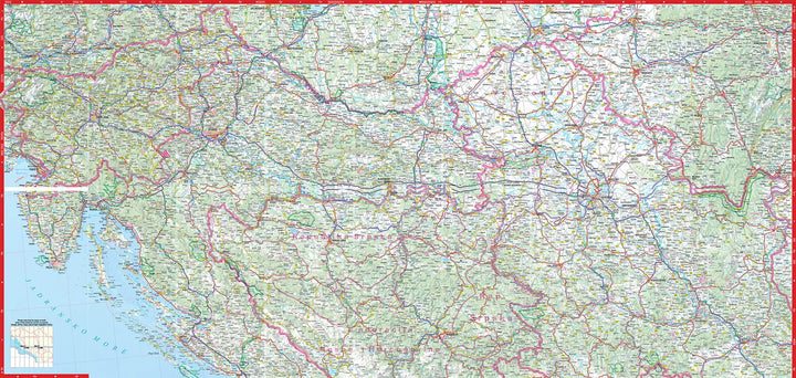 Carte routière plastifiée - Croatie | Express Map carte pliée Express Map 