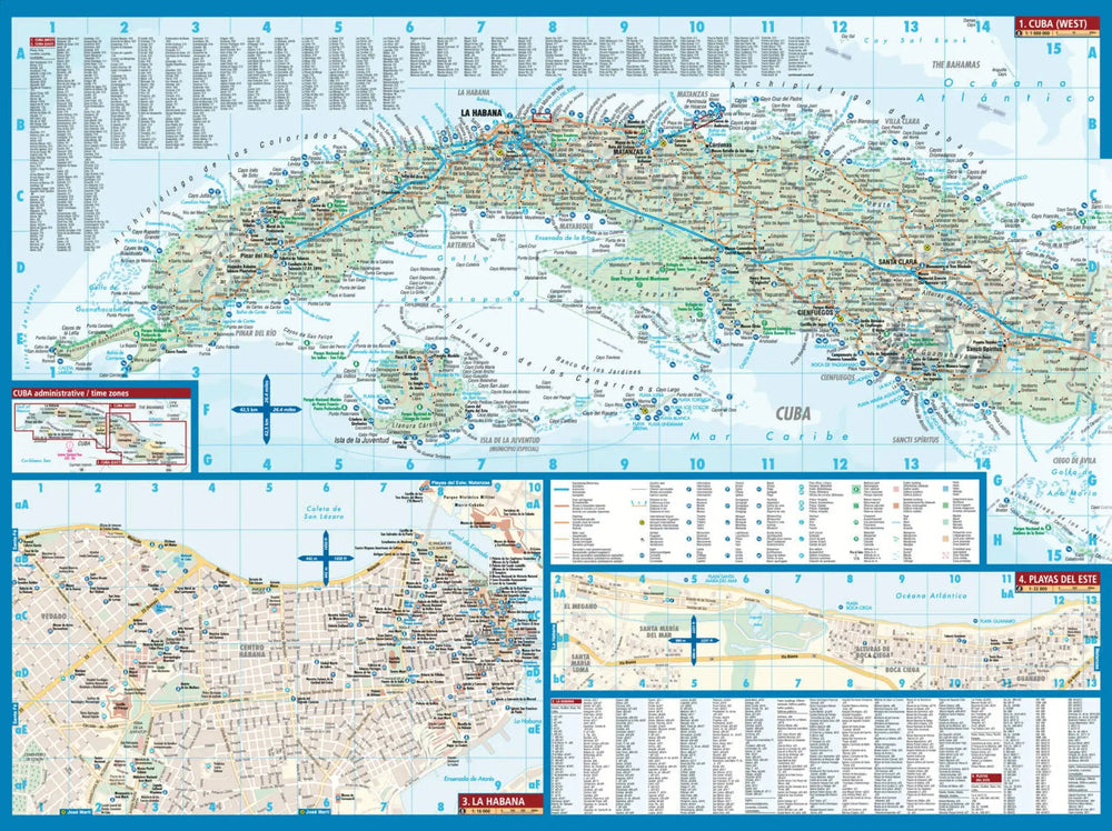 Carte routière plastifiée - Cuba | Borch Map carte pliée Borch Map 
