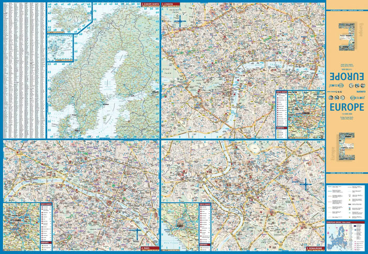 Carte routière plastifiée - Europe | Borch Map carte pliée Borch Map 