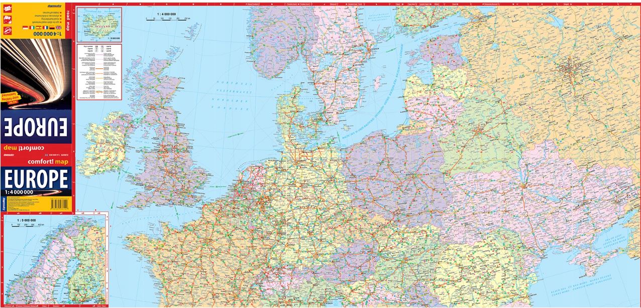 Carte routière plastifiée - Europe | Express Map carte routière Express Map
