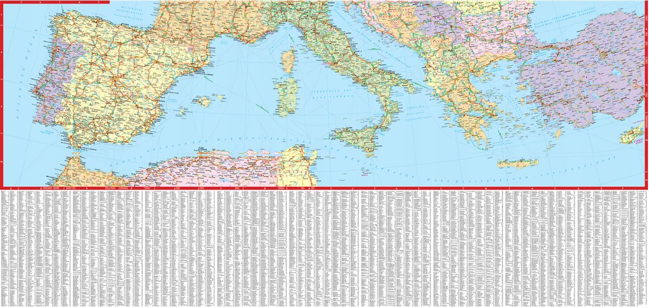Carte routière plastifiée - Europe | Express Map carte routière Express Map