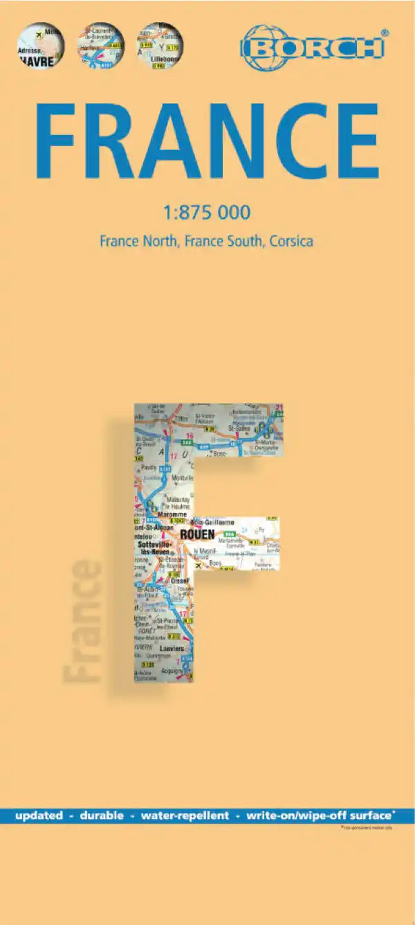 Carte routière plastifiée - France | Borch Map carte pliée Borch Map 