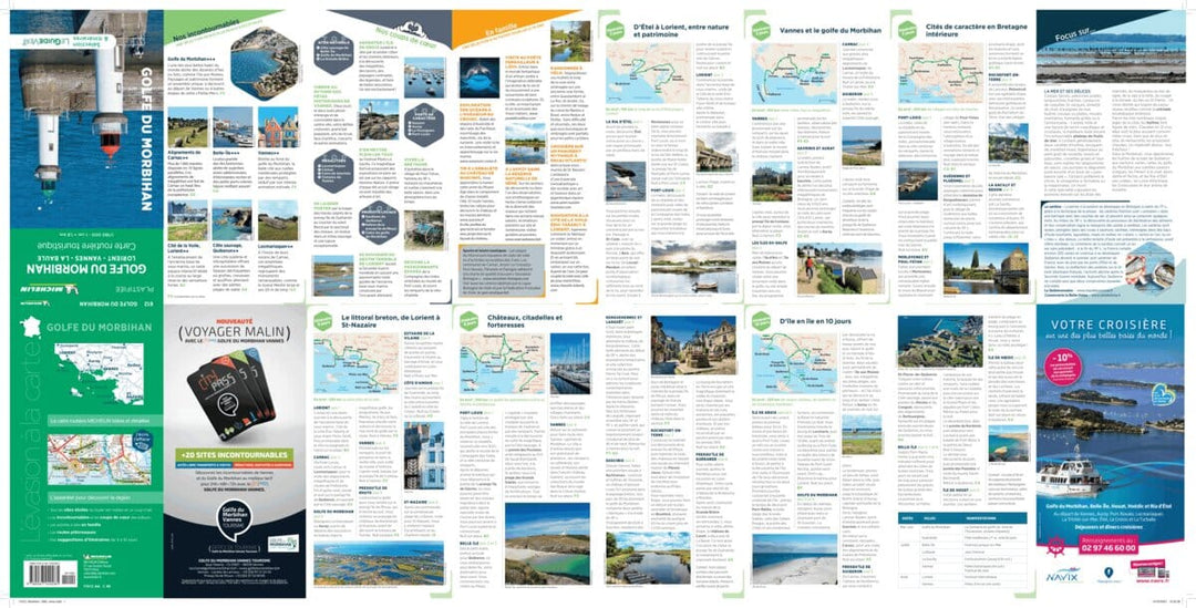 Carte routière plastifiée - Golfe du Morbihan (Lorient, Vannes, La Baule) | Michelin carte pliée Michelin 