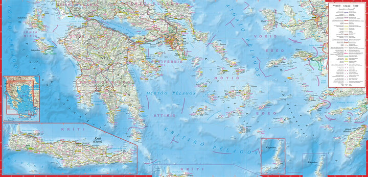 Carte routière plastifiée - Grèce | Express Map carte pliée Express Map 