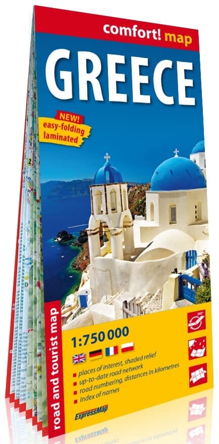 Carte routière plastifiée - Grèce | Express Map carte pliée Express Map 