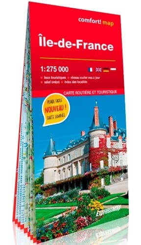 Carte routière plastifiée - Île-de-France | Express Map carte pliée Express Map 
