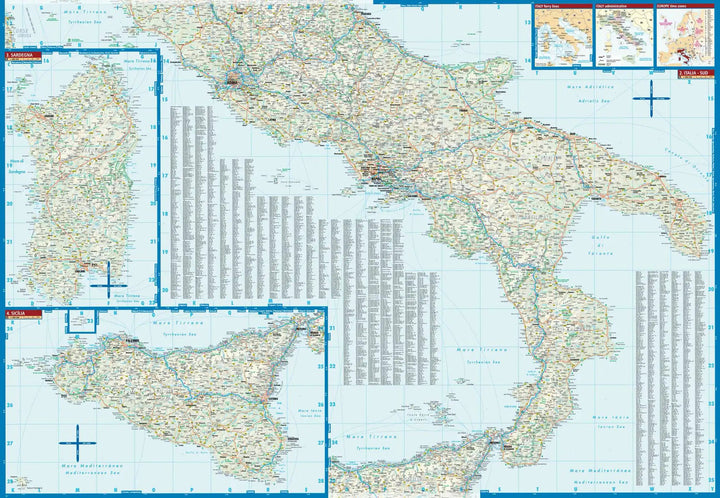 Carte routière plastifiée - Italie | Borch Map carte pliée Borch Map 
