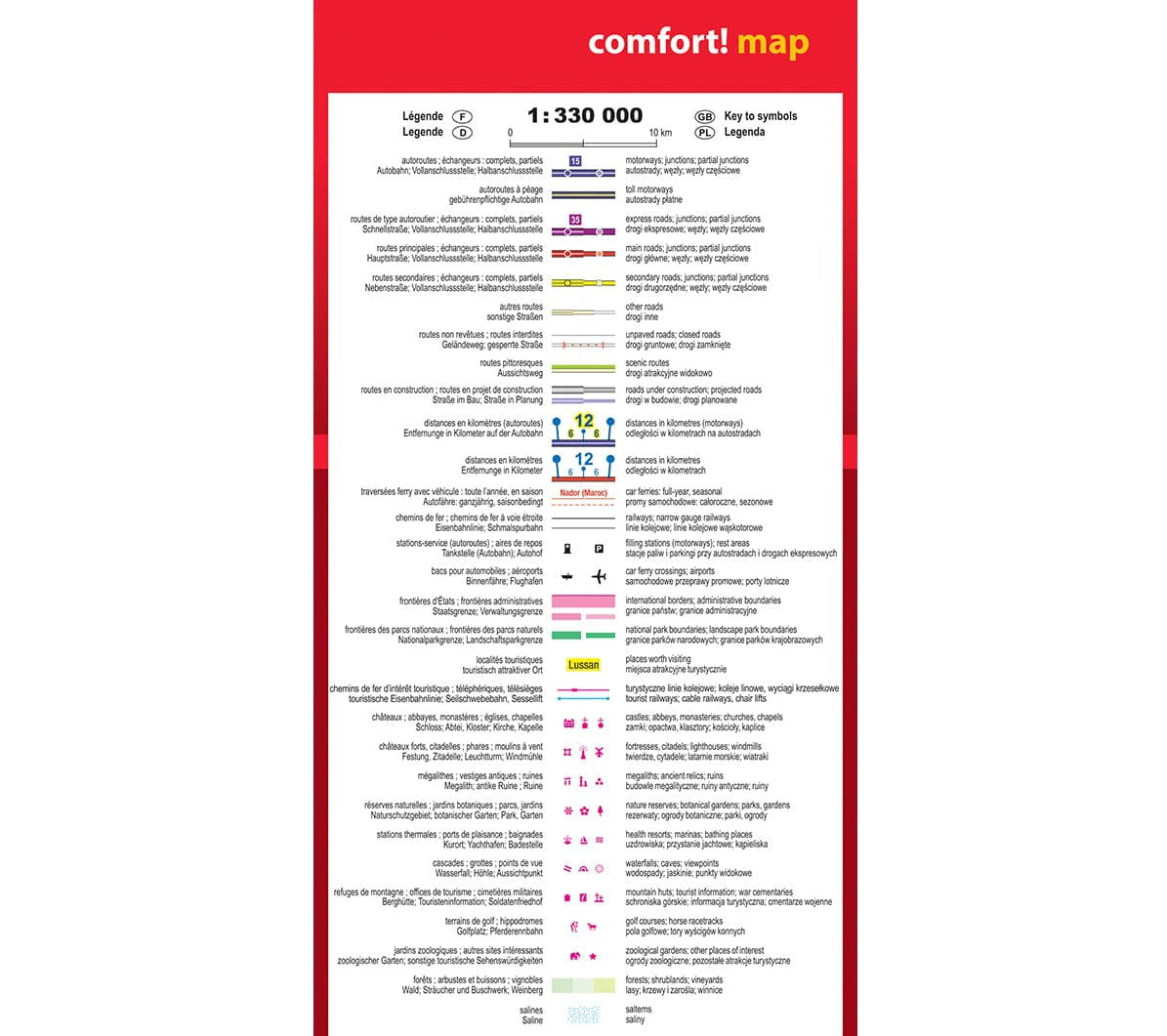 Carte routière plastifiée - Languedoc-Roussillon | Express Map carte routière Express Map