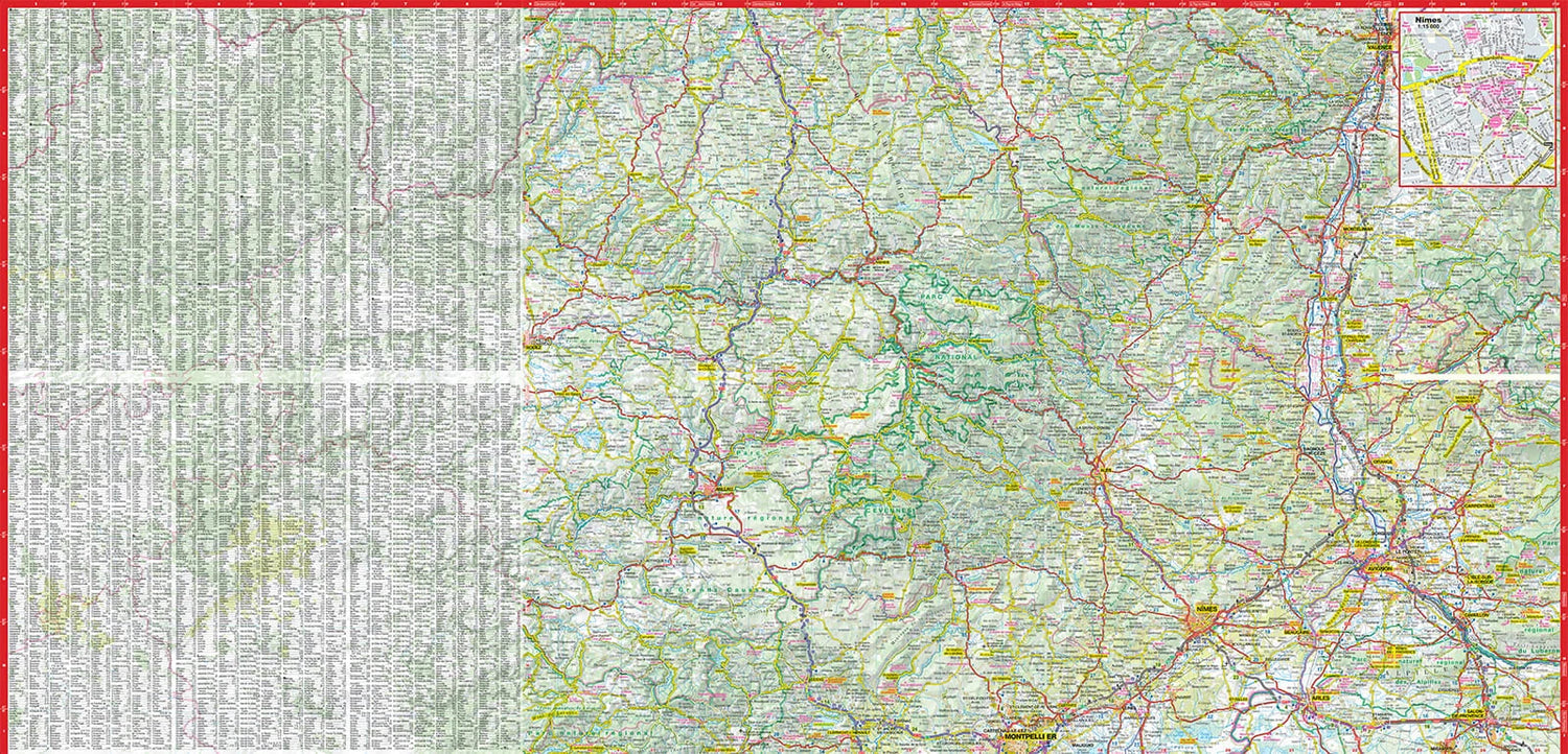 Carte routière plastifiée - Languedoc-Roussillon | Express Map carte routière Express Map