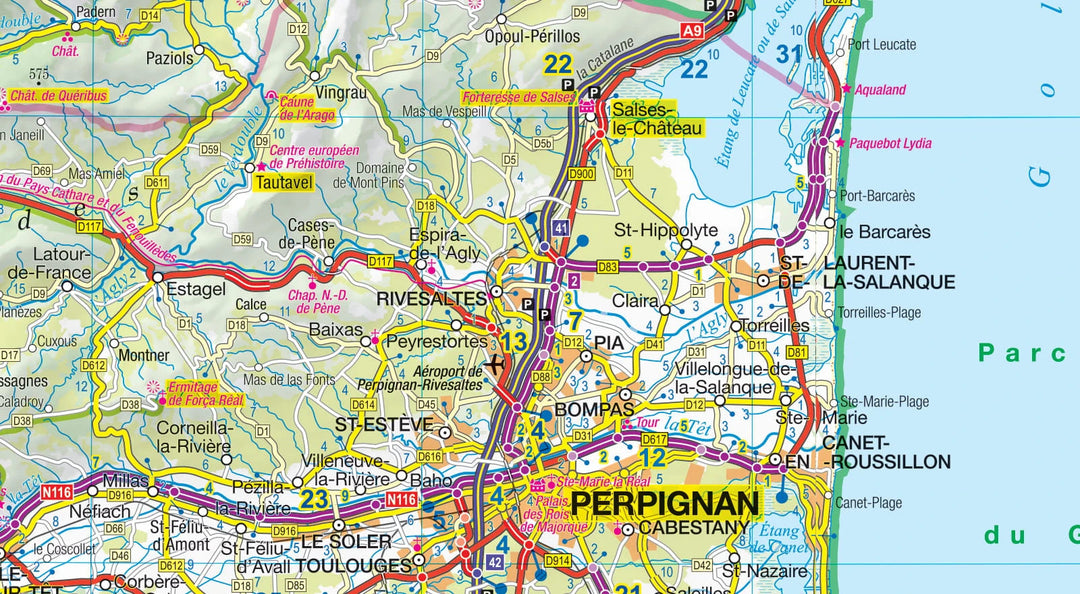 Carte routière plastifiée - Languedoc-Roussillon | Express Map carte pliée Express Map 