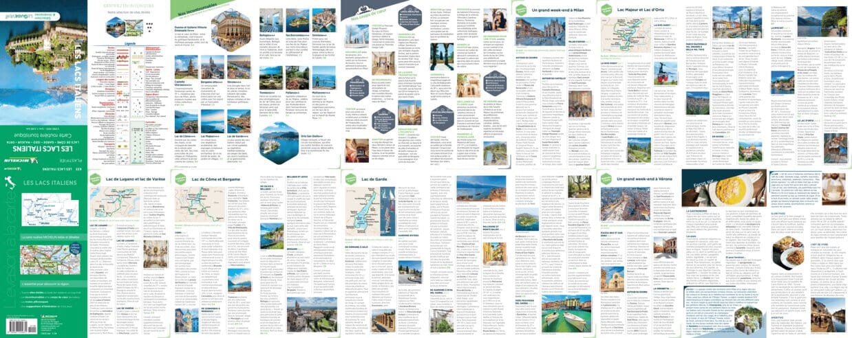 Carte touristique et routière - Les lacs italiens | Michelin carte routière Michelin