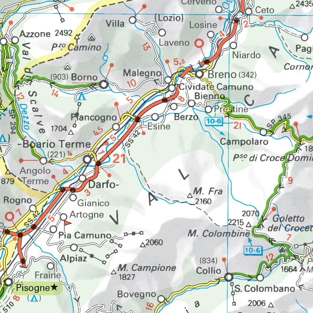 Carte touristique et routière - Les lacs italiens | Michelin carte routière Michelin