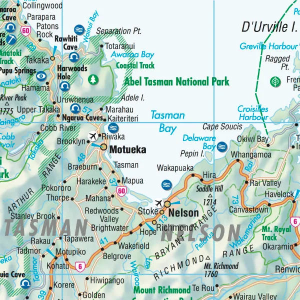 Carte routière plastifiée - Nouvelle Zélande | Borch Maps carte routière Borch Maps