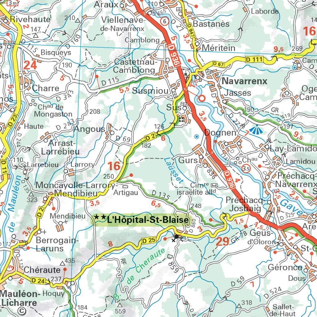 Carte routière plastifiée - Pays Basque (Bayonne, Biarritz, Saint-Sébastien) | Michelin carte routière Michelin