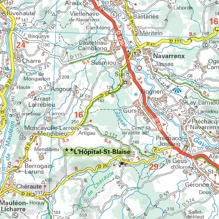 Carte routière plastifiée - Pays Basque (Bayonne, Biarritz, Saint-Sébastien) | Michelin carte pliée Michelin 