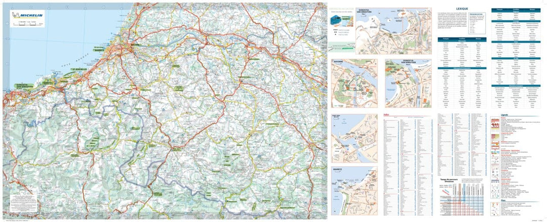 Carte routière plastifiée - Pays Basque (Bayonne, Biarritz, Saint-Sébastien) | Michelin carte pliée Michelin 