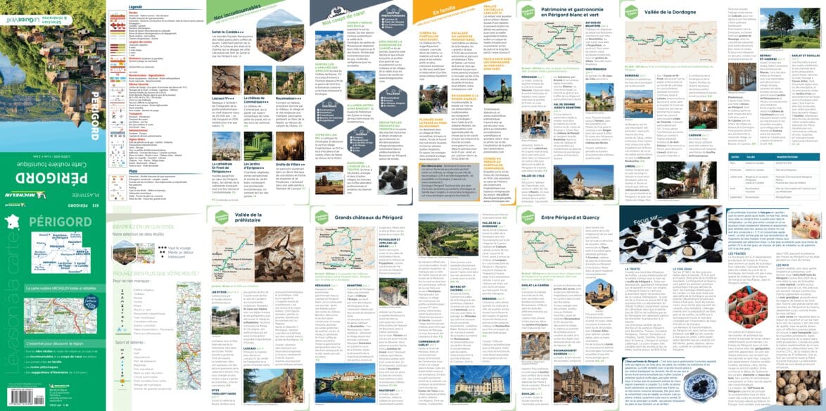 Carte touristique et routière - Périgord | Michelin carte routière Michelin