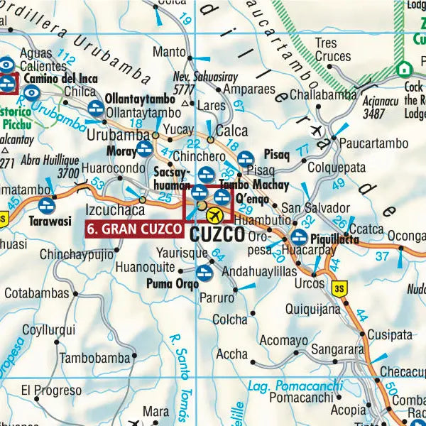 Carte routière plastifiée - Pérou | Borch Map carte pliée Borch Map 