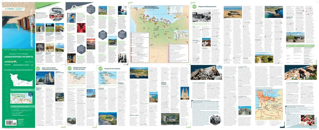 Carte routière plastifiée - Plages du débarquement, Presqu'ile du Cotentin | Michelin carte pliée Michelin 