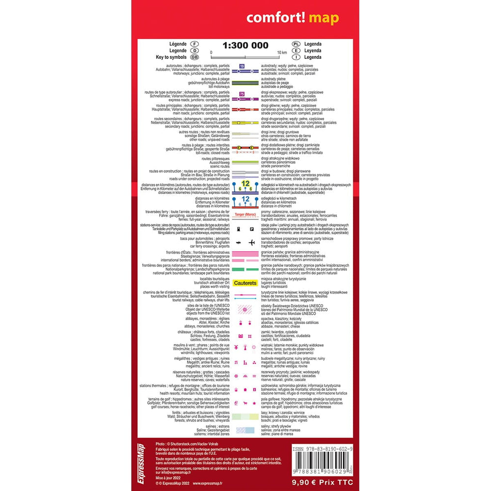 Carte routière plastifiée - Pyrénées | Express Map carte pliée Express Map 
