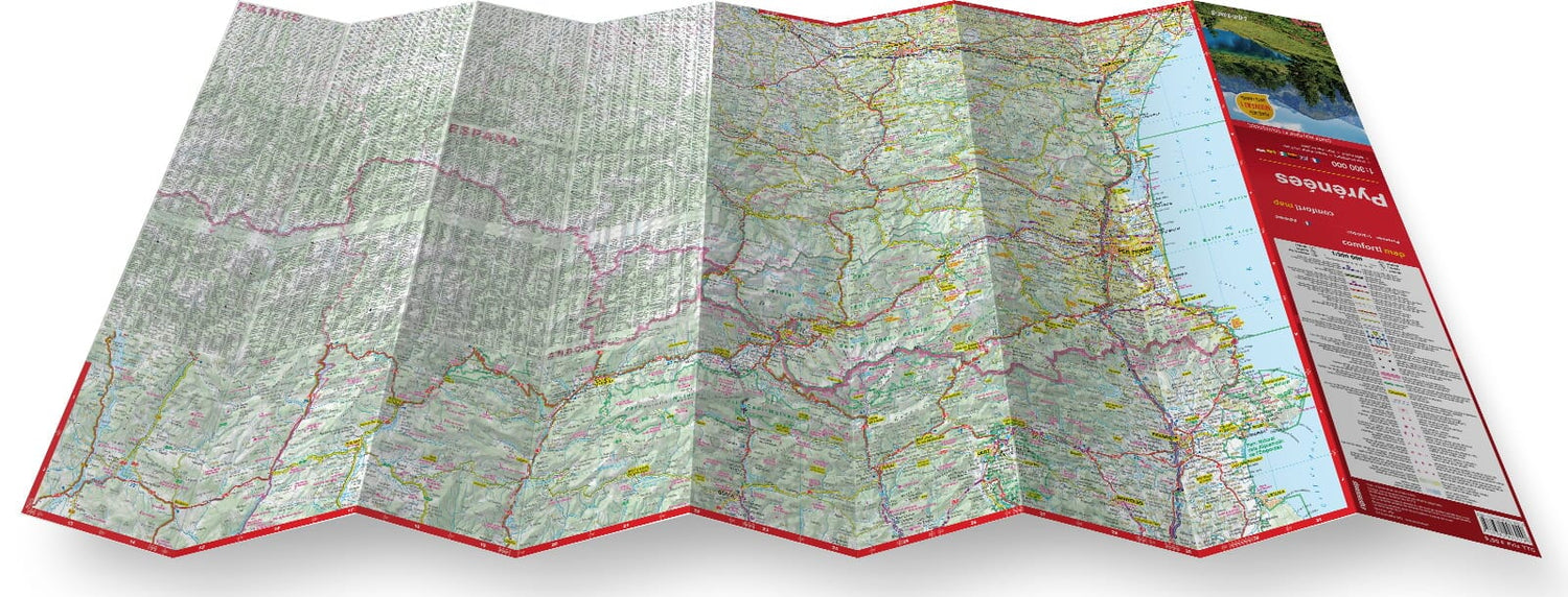 Carte routière plastifiée - Pyrénées | Express Map carte routière Express Map