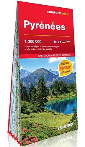 Carte routière plastifiée - Pyrénées | Express Map carte routière Express Map