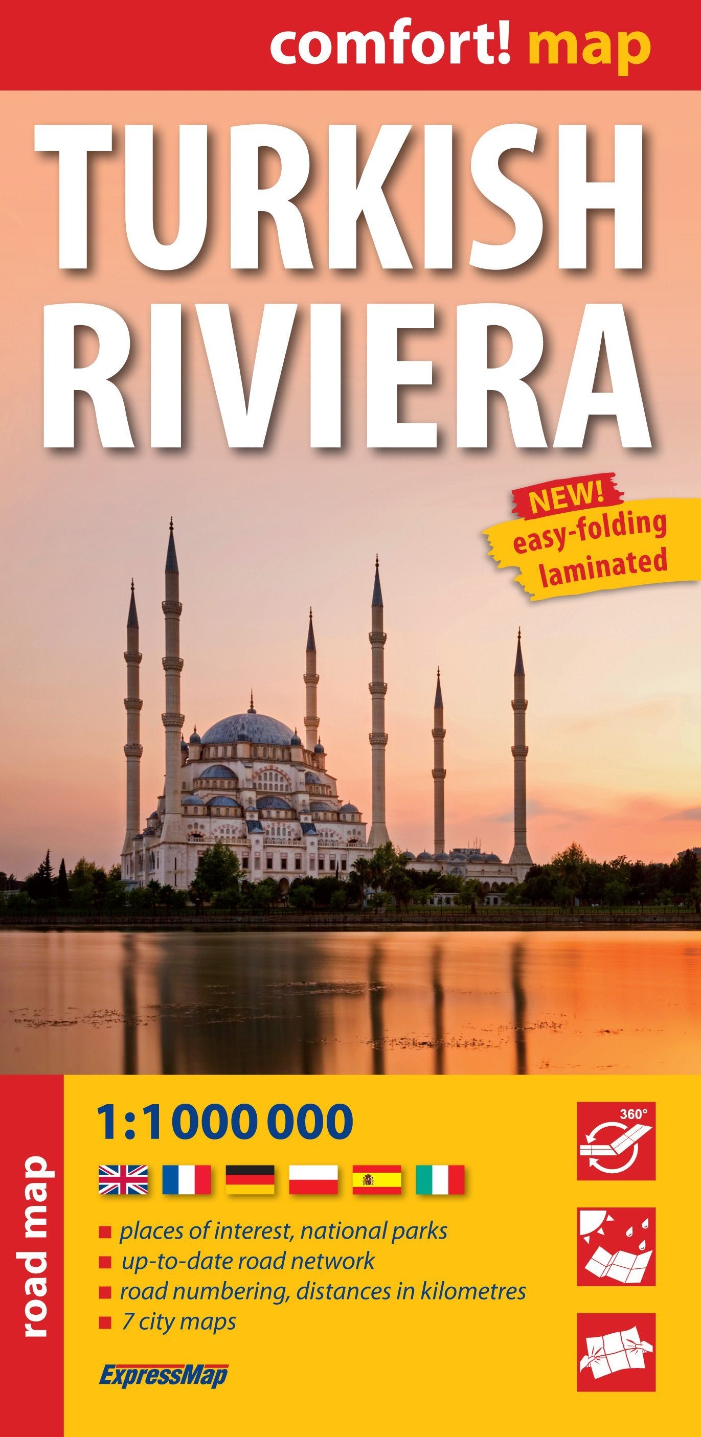 Carte routière plastifiée - Riviera Turque | Express Map carte routière Express Map Default Title