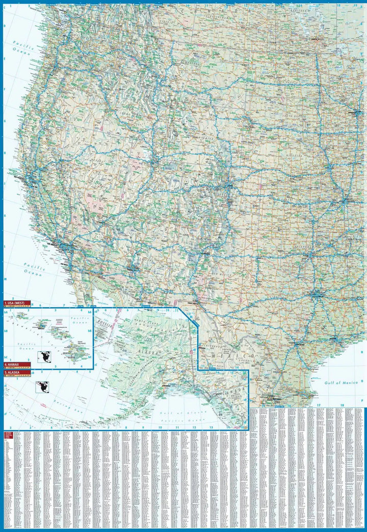 Carte routière plastifiée - USA Interstate | Borch Map carte pliée Borch Map 
