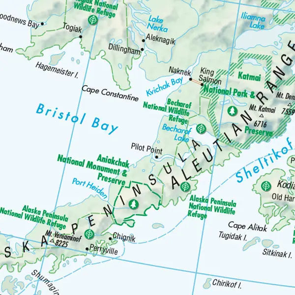 Carte routière plastifiée - USA Interstate | Borch Maps carte routière Borch Maps