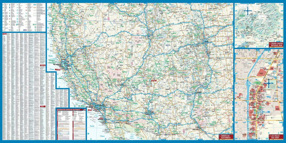 Carte routière plastifiée - USA Sud-Ouest | Borch Map carte pliée Borch Map 