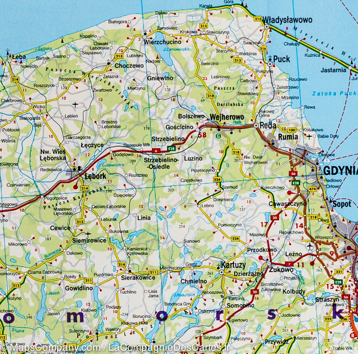 Carte routière - Pologne au 1/500,000 | Freytag & Berndt carte routière Freytag & Berndt