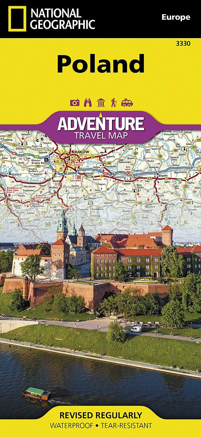 Carte routière - Pologne | National Geographic carte pliée National Geographic 