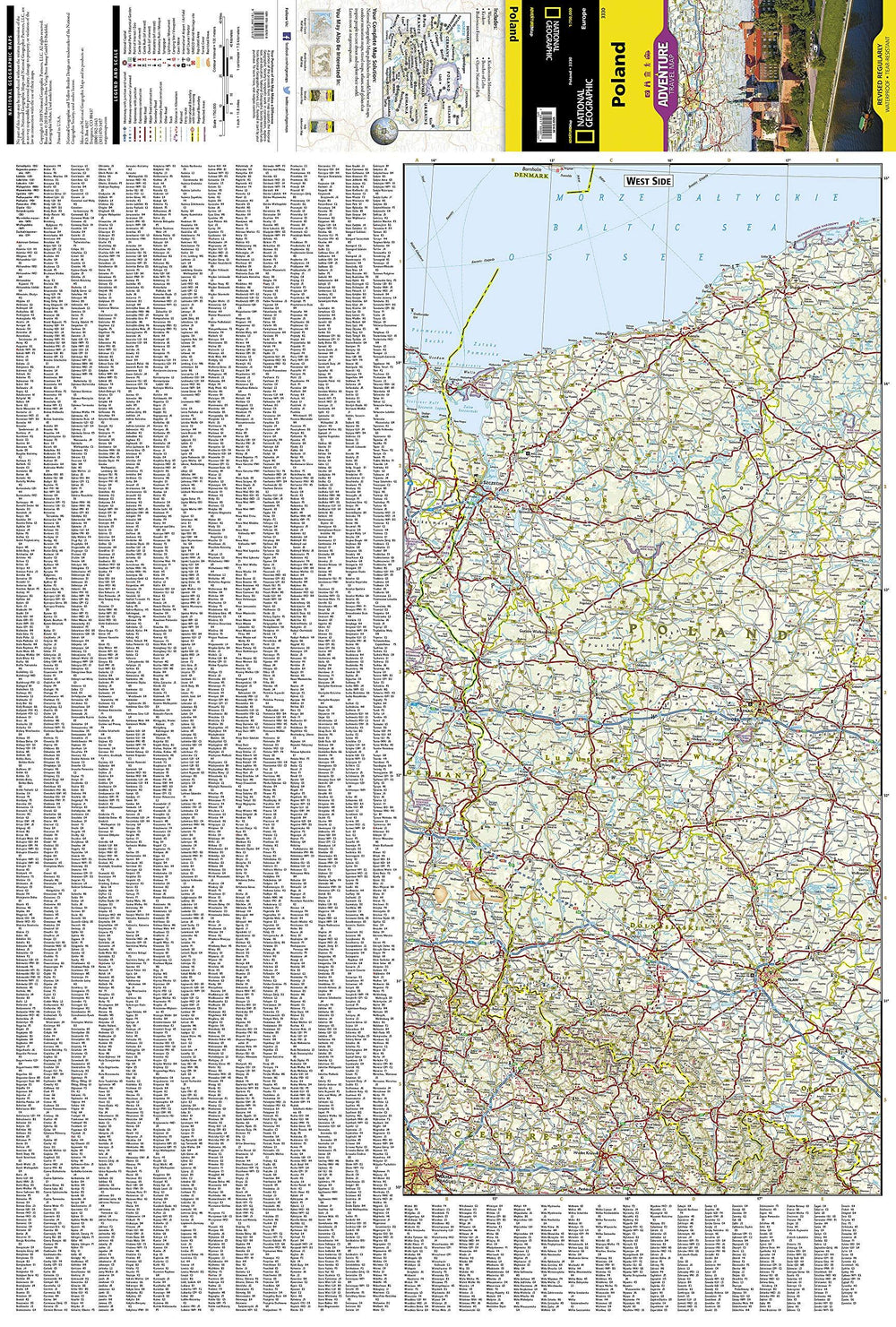 Carte routière - Pologne | National Geographic carte pliée National Geographic 