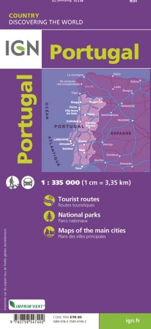 Carte routière - Portugal | IGN carte routière IGN