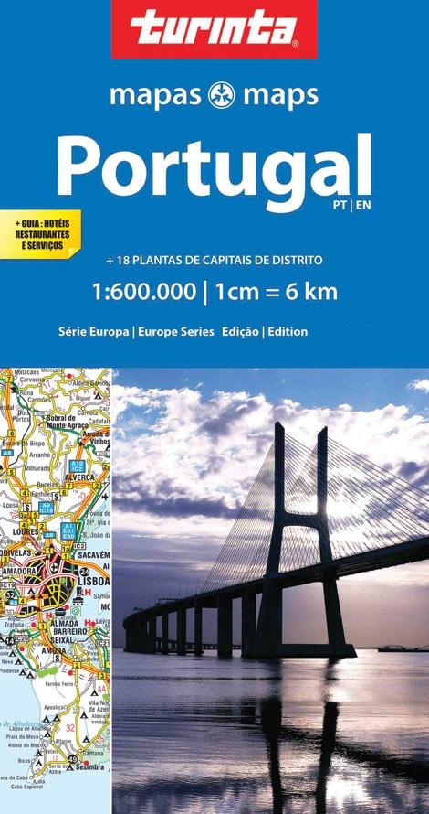 Carte routière - Portugal | Turinta carte pliée Turinta 