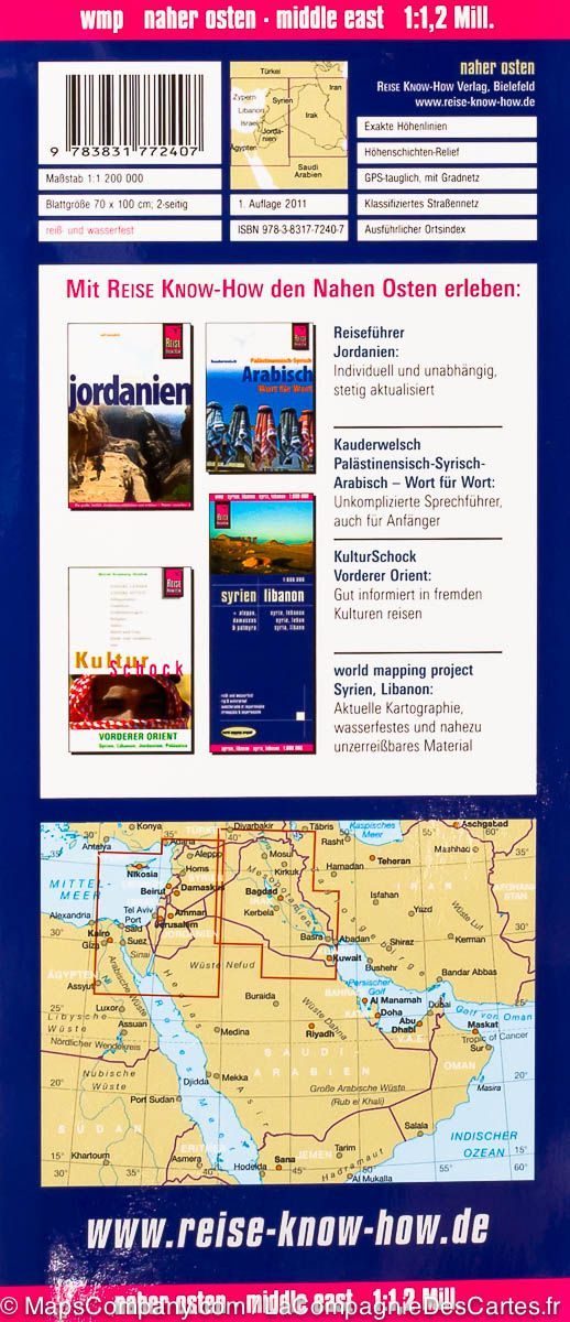 Carte routière - Proche Orient | Reise Know How carte pliée Reise Know-How 