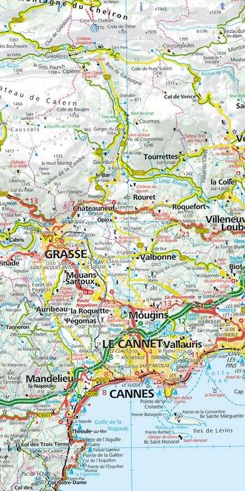 Carte routière - Provence, Côte d'Azur (Avignon, Marseille, Nice) | Kümmerly & Frey carte pliée Kümmerly & Frey 