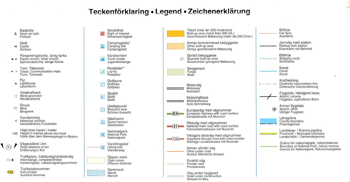 Carte routière - Province de Stockholm (Suède) | Norstedts carte routière Norstedts
