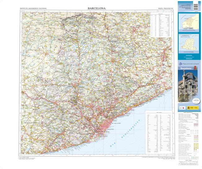 Carte routière provinciale n° 09 - Barcelone (Catalogne) | CNIG carte routière CNIG Default Title