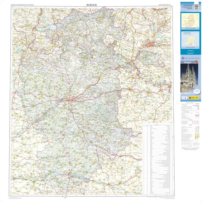 Carte routière provinciale n° 10 - Burgos (Castille-et-Leon, Espagne) | CNIG carte routière CNIG Default Title