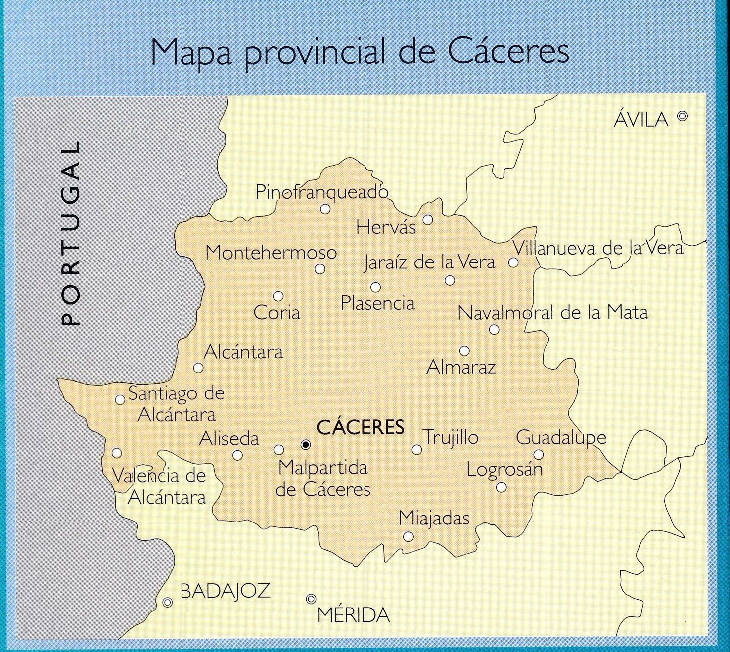 Carte routière provinciale n° 11 - Cáceres (Estrémadure, Espagne) | CNIG carte routière CNIG