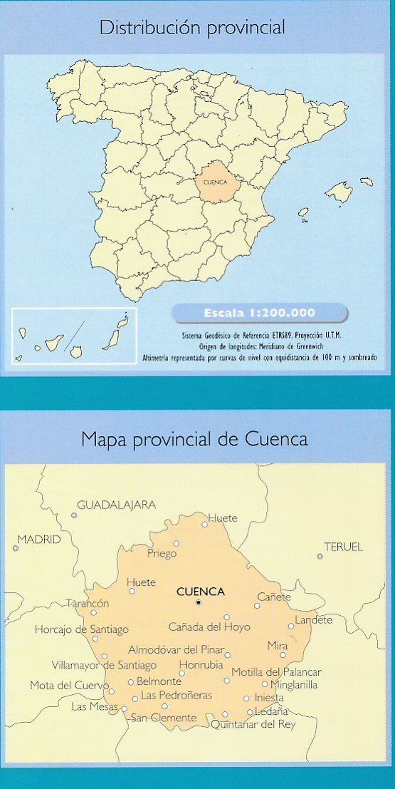 Carte routière provinciale n° 17 - Cuenca (Espagne) | CNIG carte routière CNIG