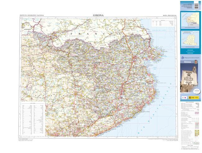 Carte routière provinciale - Gérone (Catalogne), n° 18 | CNIG carte pliée CNIG 