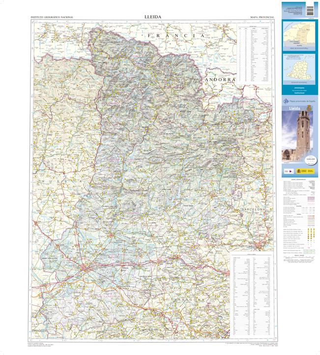 Carte routière provinciale n° 28 - Lleida (Catalogne) | CNIG carte routière CNIG Default Title