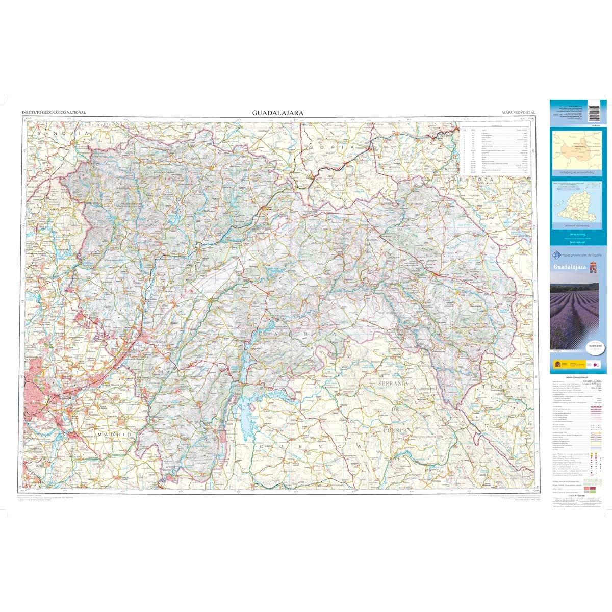 Carte routière provinciale n° 20 - Guadalajara (Espagne) | CNIG carte routière CNIG