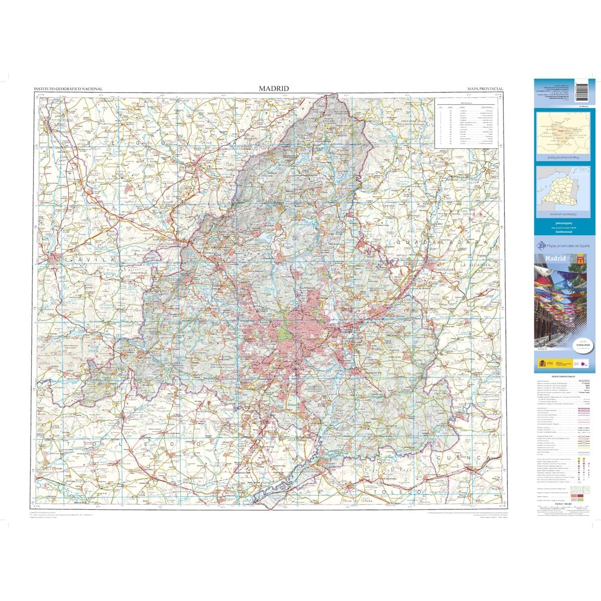 Carte routière provinciale n° 30 - Madrid | CNIG carte routière CNIG