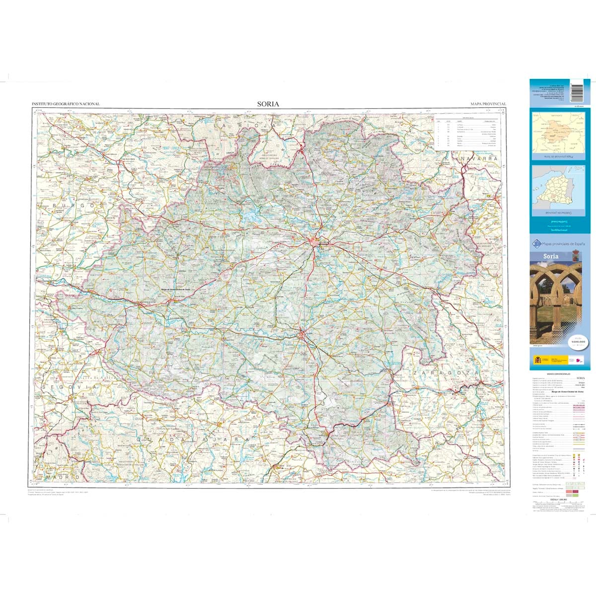 Carte routière provinciale n° 41 - Soria (Castille-et-Leon, Espagne) | CNIG carte routière CNIG